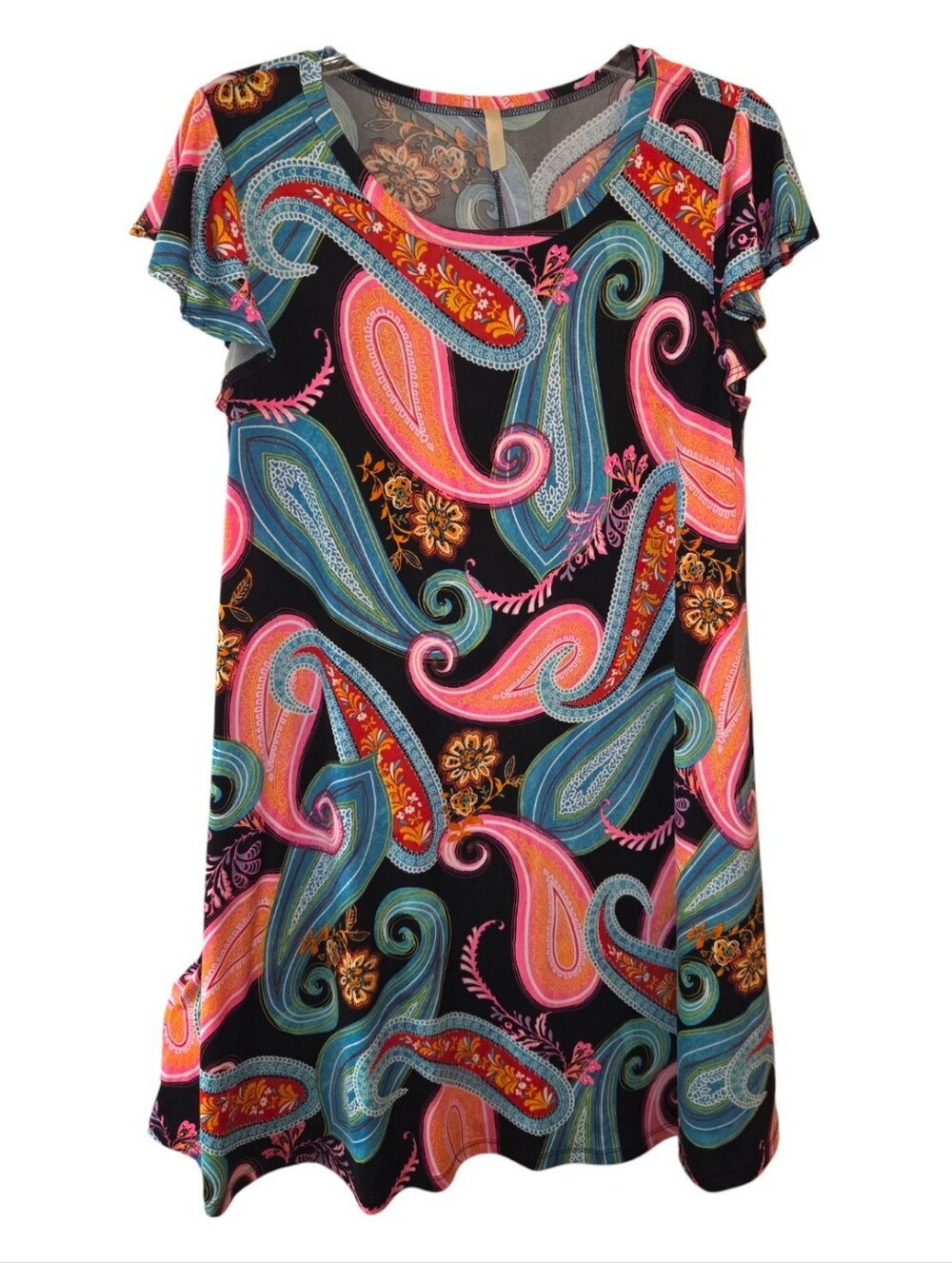 Paisley Watermelon Brand Stretch Sundress with Pockets